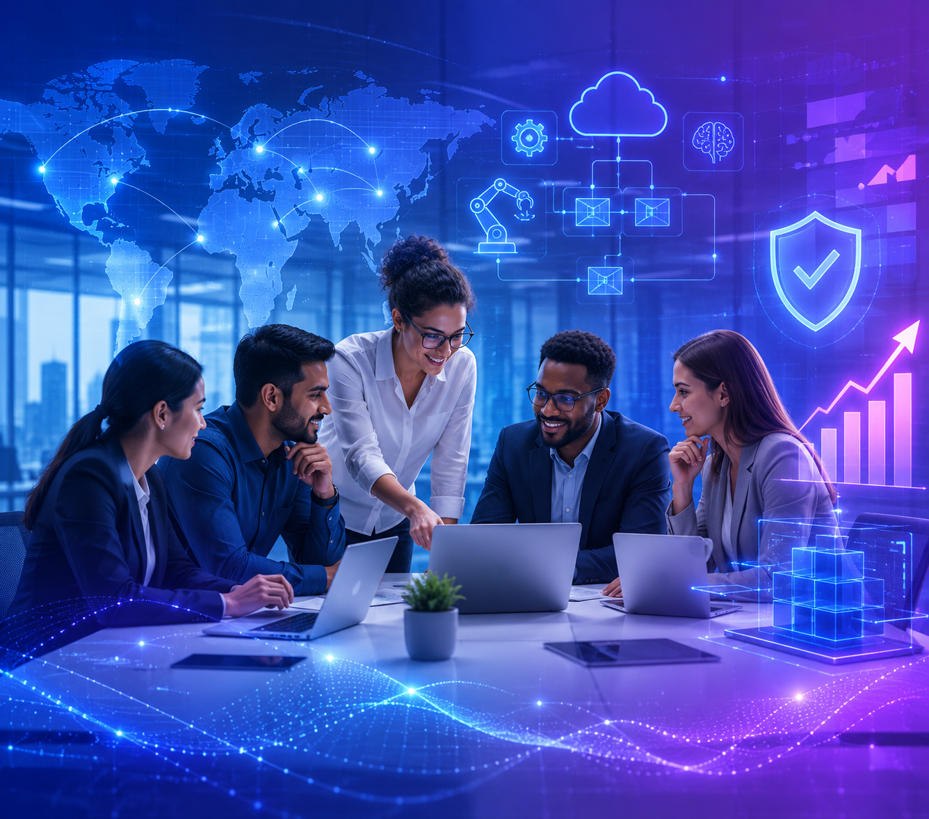 DigiHS team delivering custom ERP development and AI-powered business systems globally