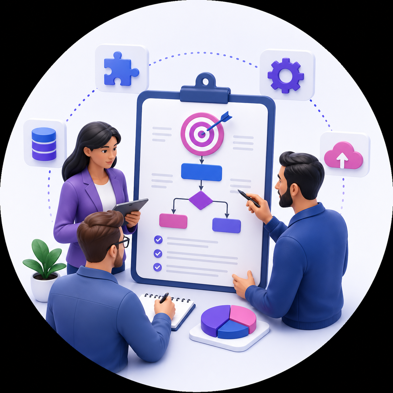Define requirements for custom software and ERP implementation