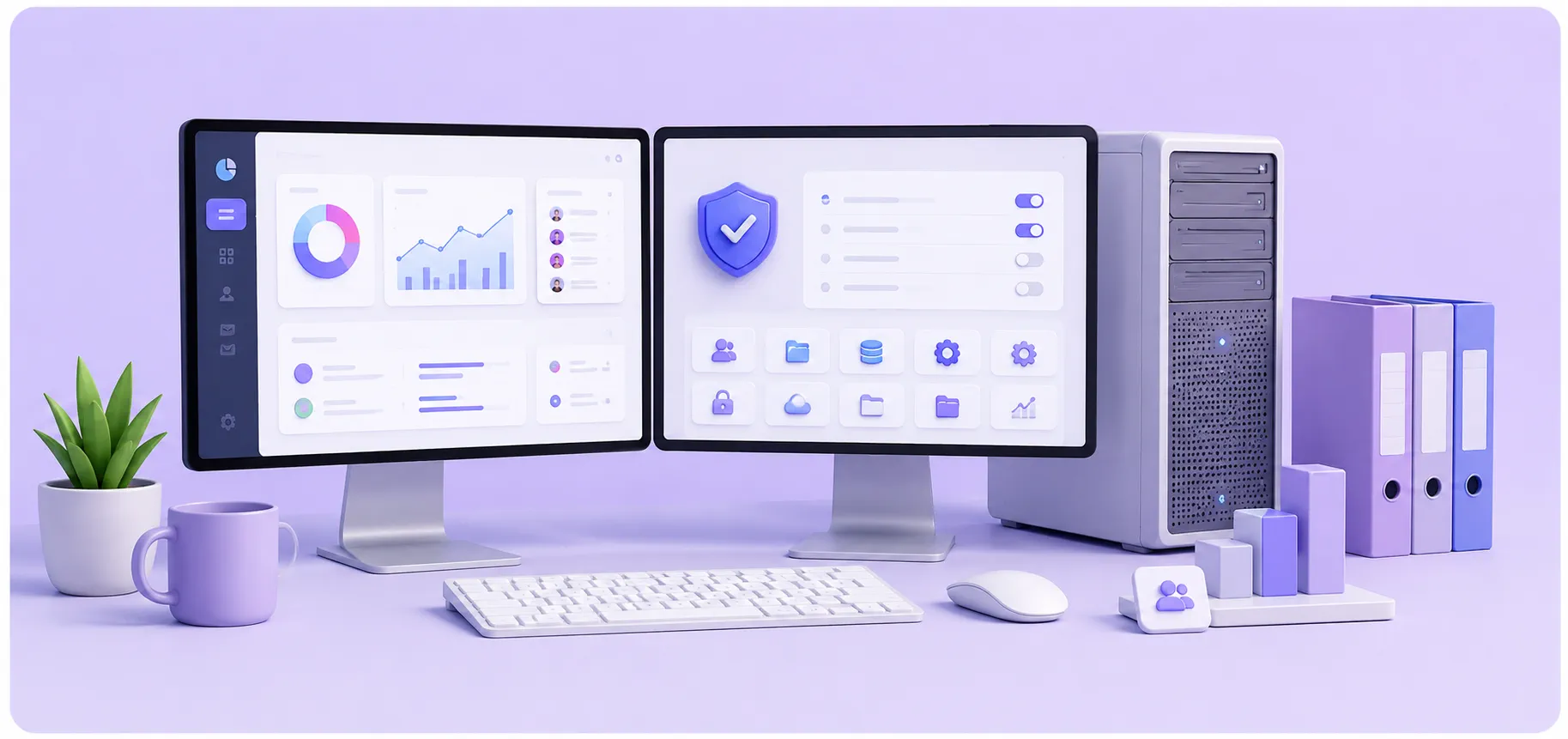 Desktop and enterprise software dashboard